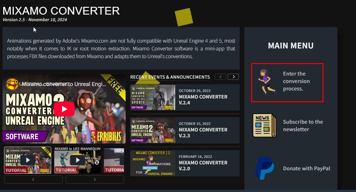 UE5のMixamoConverter